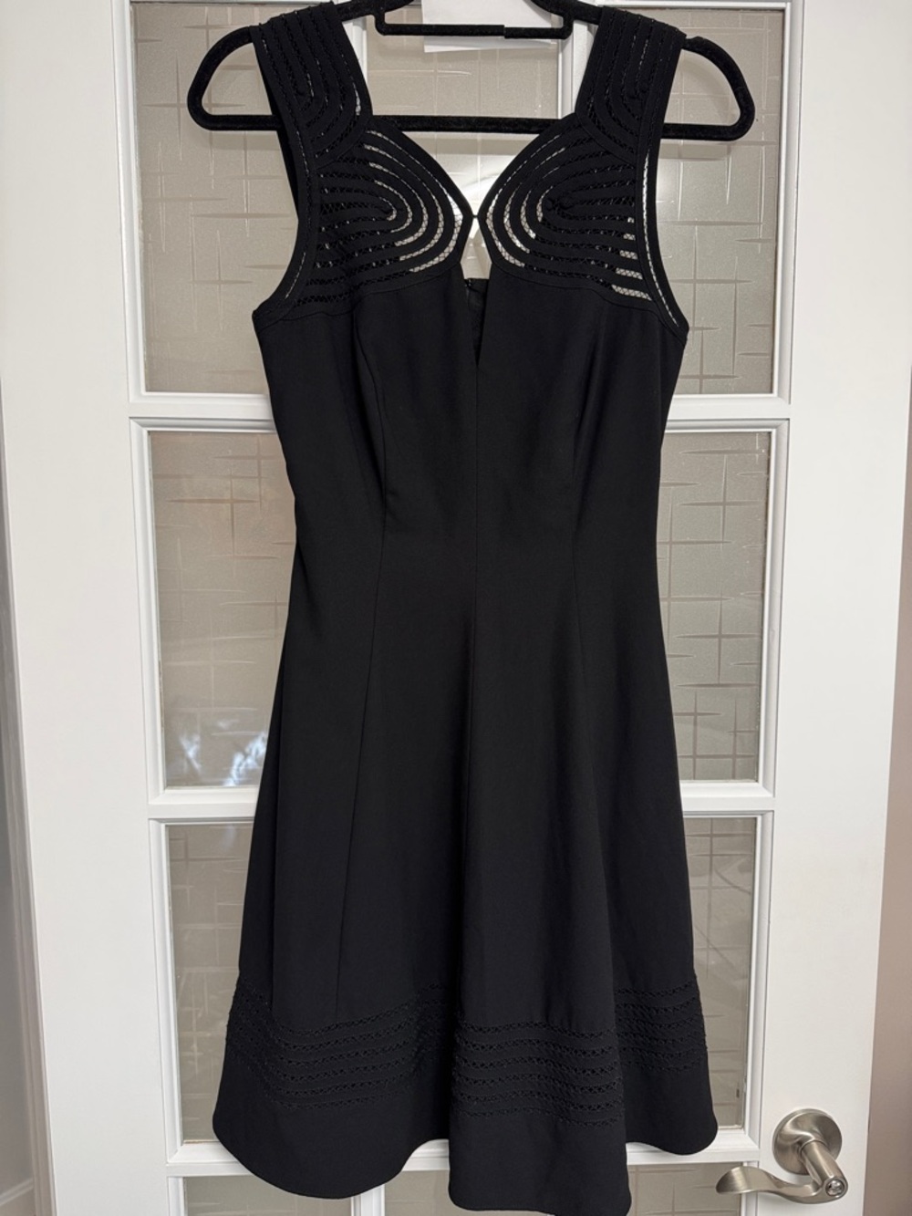 Reiss Black Sleeveless Fit & Flare Midi Dress
